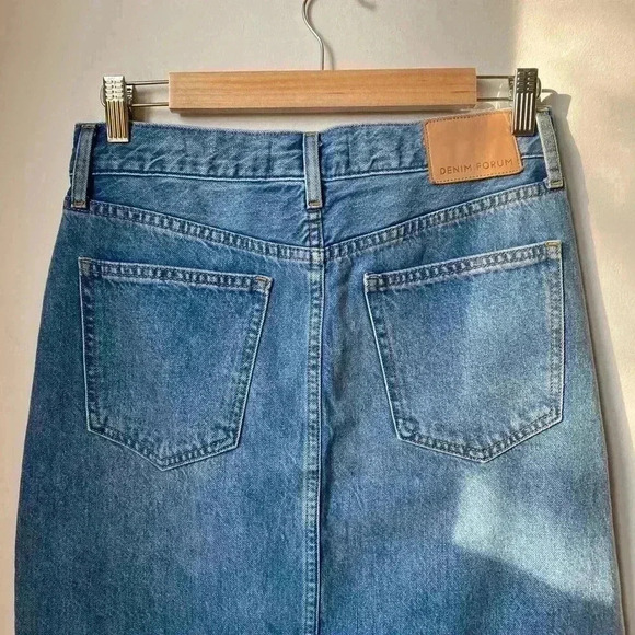 90s Vintage Aritzia Denim Forum Maxi Jean Skirt, Size 28 - Picture 7 of 12